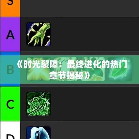 《时光裂隙：最终进化的热门章节揭秘》