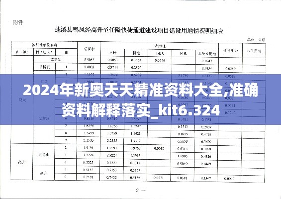 2024年新奥天天精准资料大全,准确资料解释落实_kit6.324
