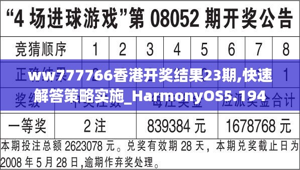 ww777766香港开奖结果23期,快速解答策略实施_HarmonyOS5.194