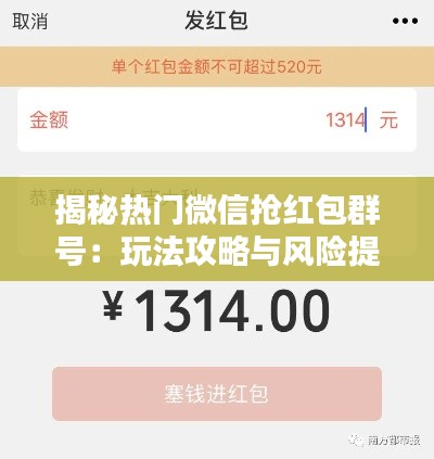 揭秘热门微信抢红包群号:玩法攻略与风险提示