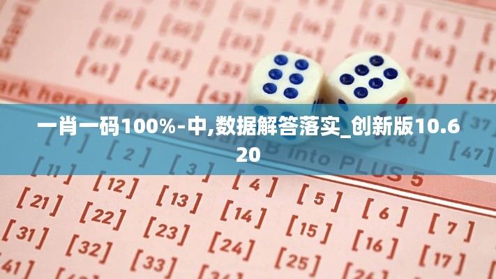 一肖一码100%-中,数据解答落实_创新版10.620