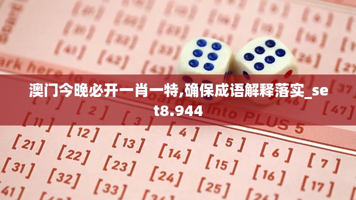 澳门今晚必开一肖一特,确保成语解释落实_set8.944