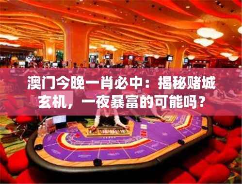 澳门今晚一肖必中：揭秘赌城玄机，一夜暴富的可能吗？