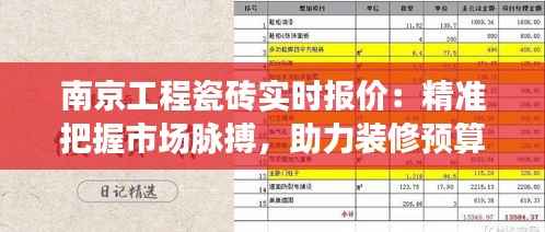 南京工程瓷砖实时报价:精准把握市场脉搏,助力装修预算规划