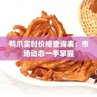 鸭爪实时价格查询表：市场动态一手掌握
