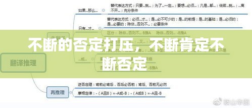 不断的否定打压,不断肯定不断否定