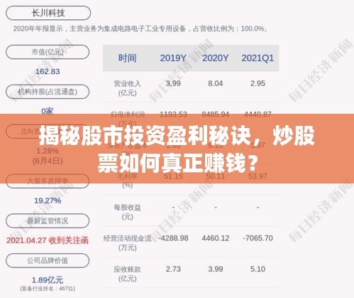 揭秘股市投资盈利秘诀,炒股票如何真正赚钱?