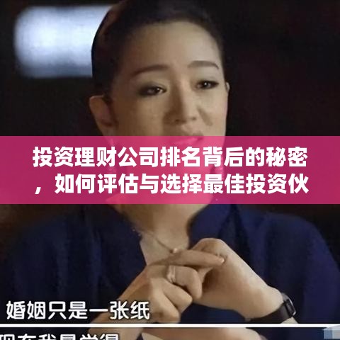 投资理财公司排名背后的秘密，如何评估与选择最佳投资伙伴？