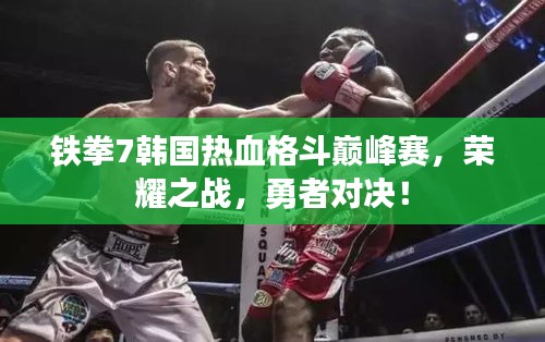 铁拳7韩国热血格斗巅峰赛,荣耀之战,勇者对决!